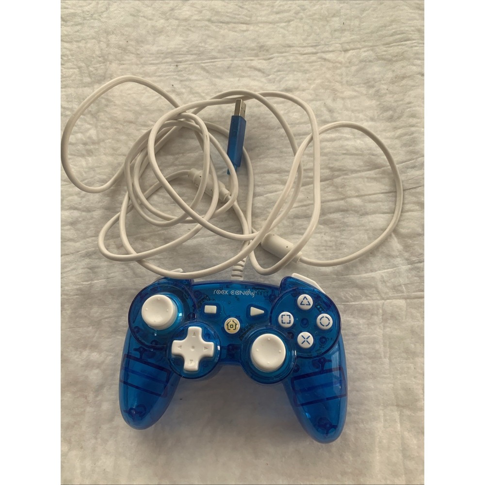 Rock Candy Wired Controller for Playstation 3 Blue - Untested
